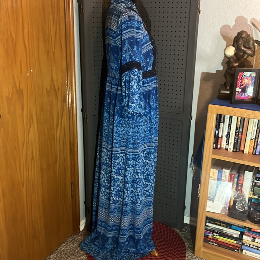 Karl Lagerfled Diffusion Line Polyester Peasant S… - image 6